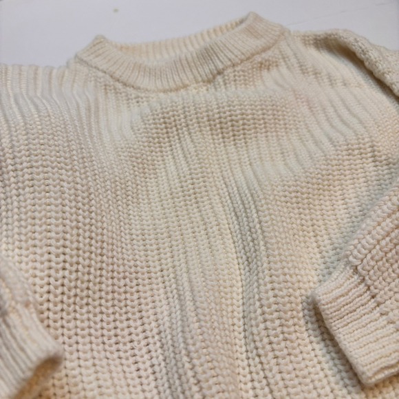 Kids Knit Sweater Set Long Sleeve Pullover Crew Neck Cozy Warm Cabin Core 2t/3t - Picture 4 of 4